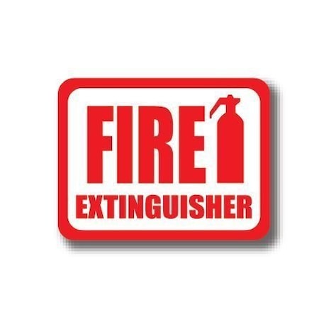 Ergomat 50in x 32in RECTANGLE SIGNS - Fire Extinguisher DSV-SIGN 1600 #0315 -UEN